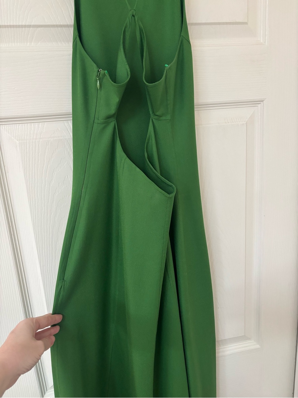 MICHAEL KORS COLLECTION Lawn Green Halter Sleeveless Slip Silk Maxi Dress - Picture 7 of 13